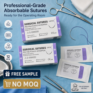 Veterinary Grade Polyglycolic Acid Absorbable Sutures Sterile Pack