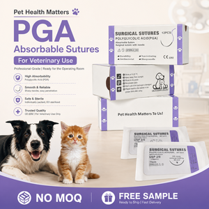 Professional Sterile Polyglycolic Acid Sutures for Veterinary Procedures